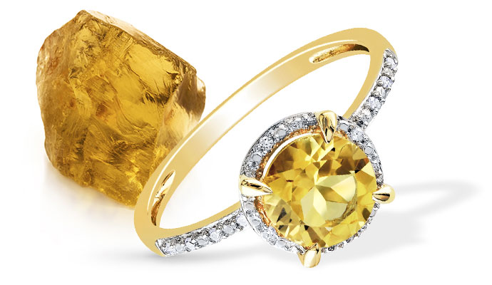 Citrine is gemstone that radiates light and happiness--wearing this stone is sure to bring luck your way