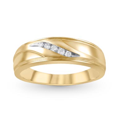 10k White Solid Gold Mens Diamond Wedding Band 0 38 Ctw Avianne Jewelers