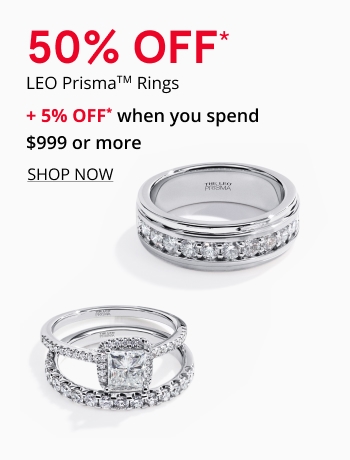 50% Off LEO Prisma Engagement Rings