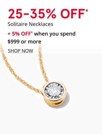 5-35% Off Solitaire Necklaces