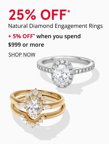 25% Off* Natural Diamond Engagement Rings