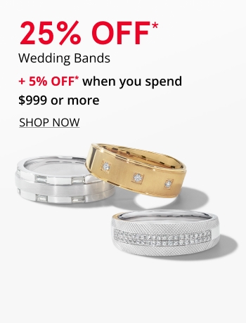 25% Off* Wedding Bands
