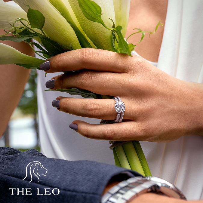 LEO diamond engagement ring