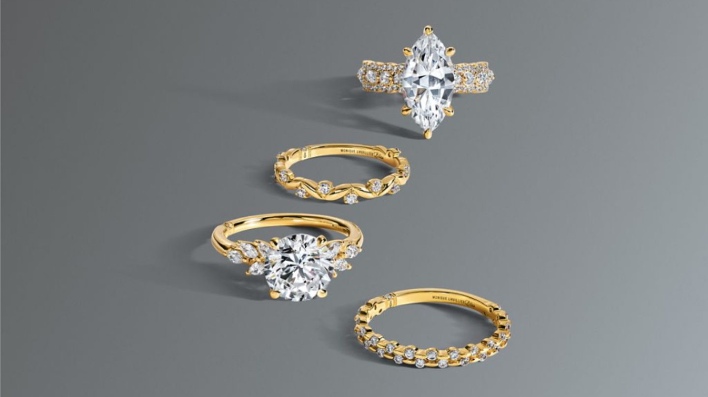 Monique Lhuillier diamond wedding bands