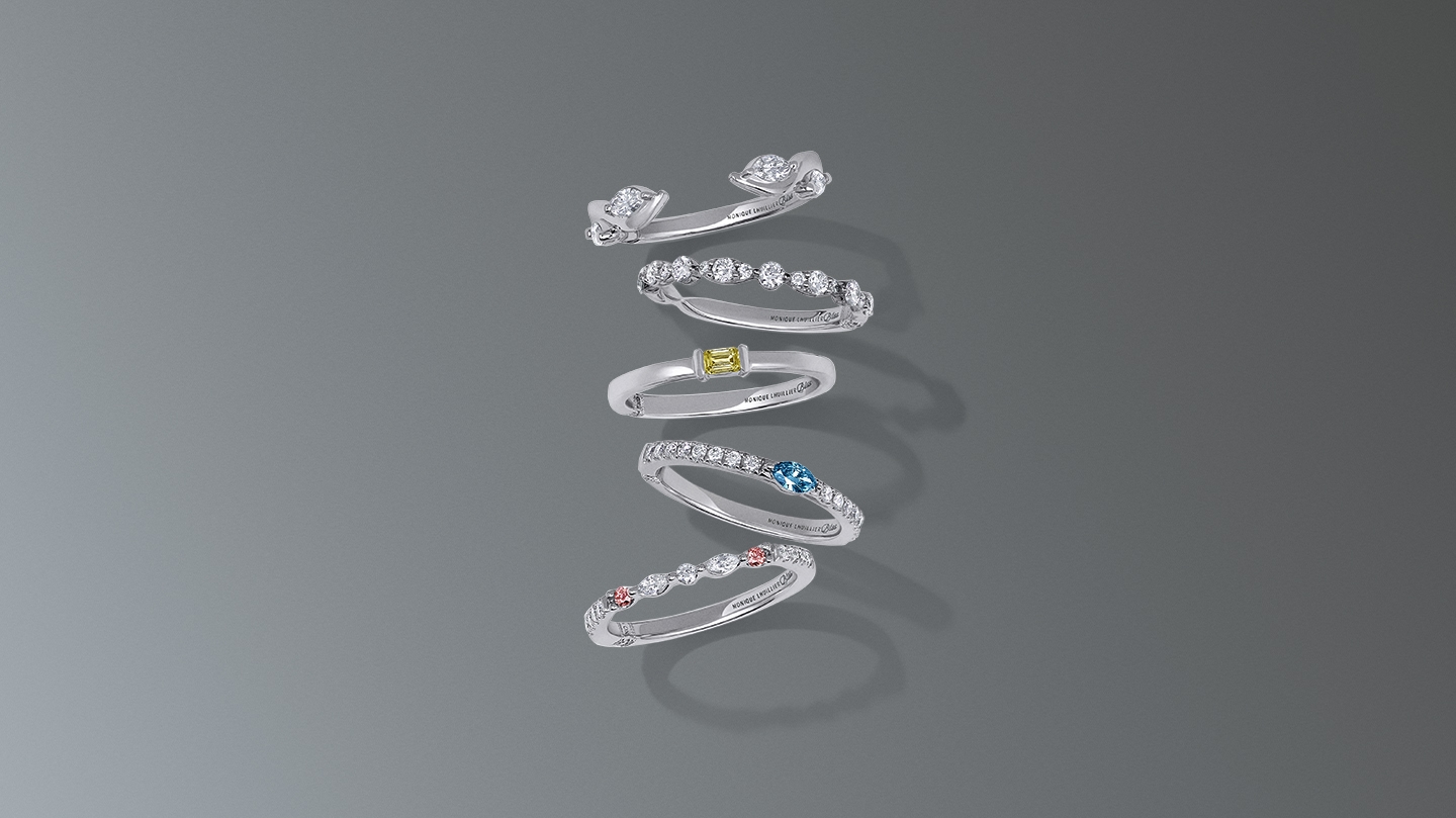 Monique Lhuillier diamond wedding bands