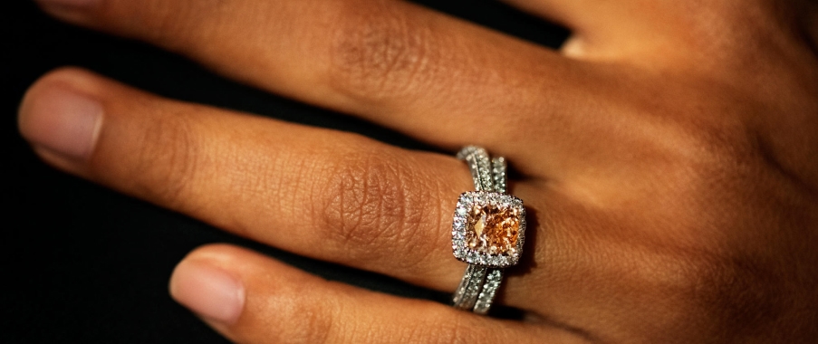 Man and women wearing neil lane desert diamond jewelry