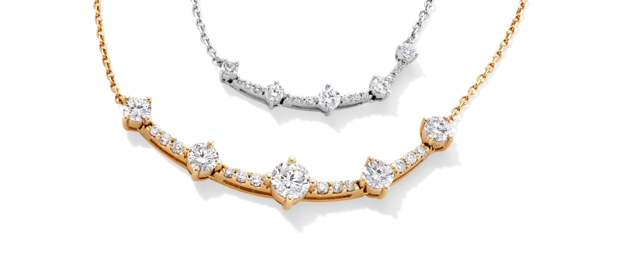 Milestones diamond smile necklaces