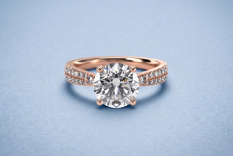 Create your own pave engagement ring