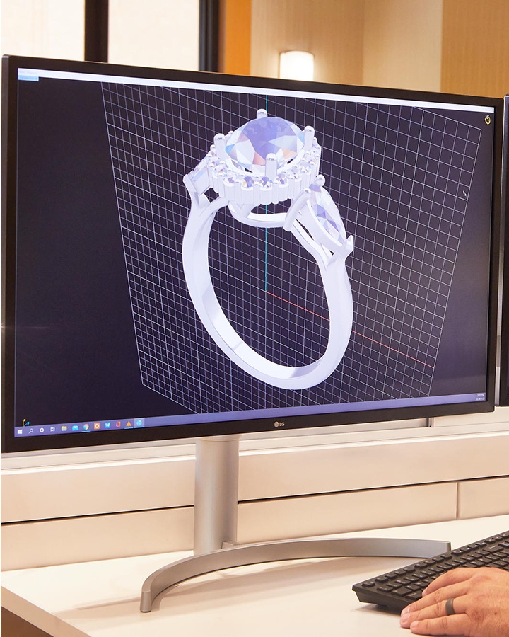 3D engagement ring rendering from KAY