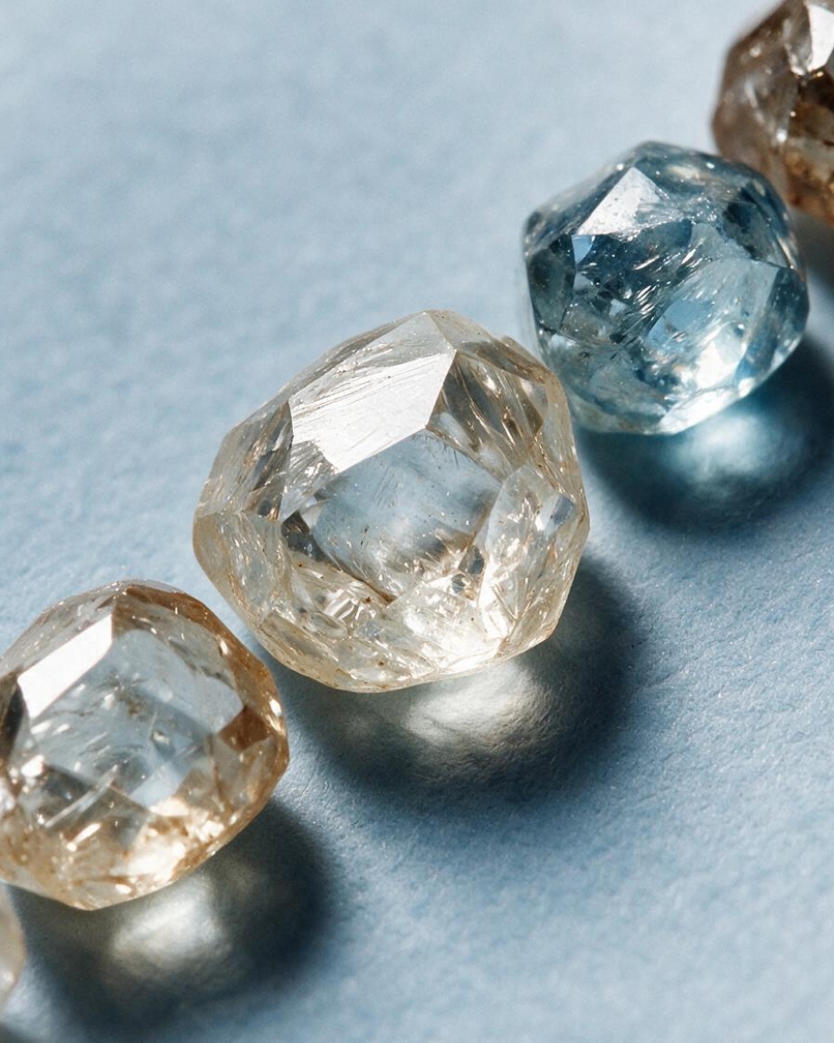 Rough diamonds of various colors
