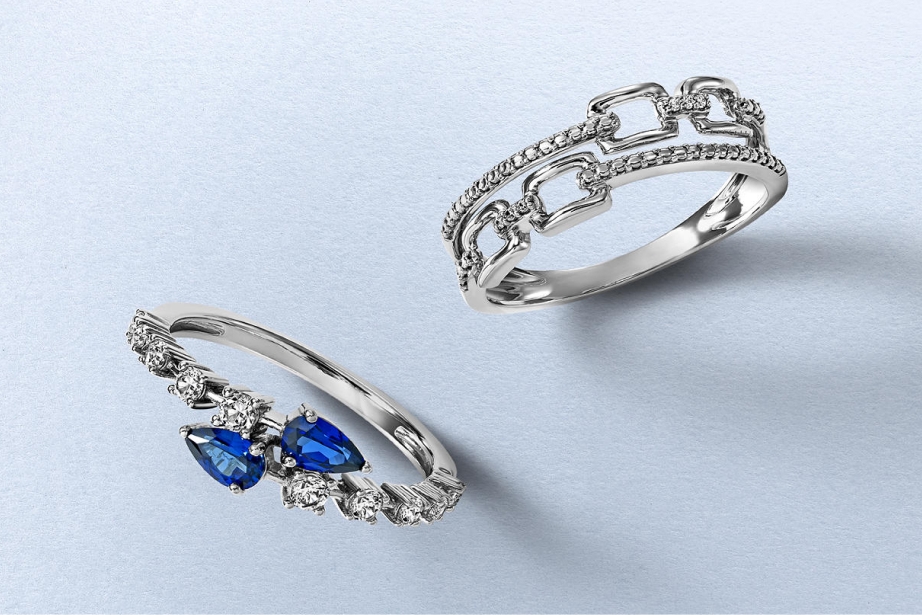 Sapphire and diamond rings from KAY