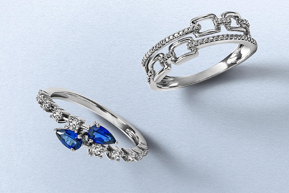 Sapphire and diamond rings from KAY