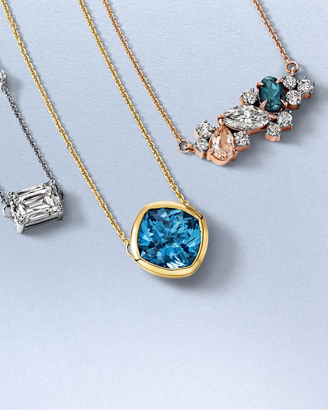 Diamond and gemstone necklaces from KAY