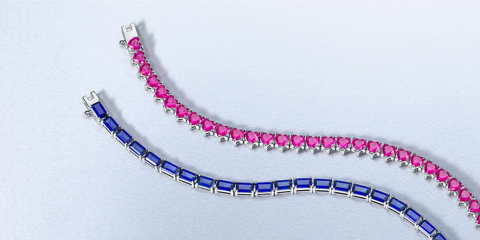 Ruby and sapphire bracelets from KAY
