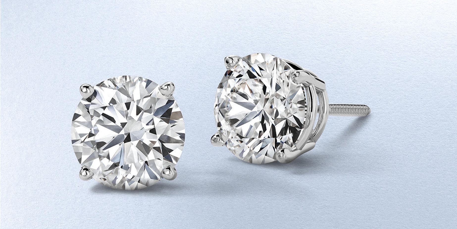 Large diamond stud earrings from KAY