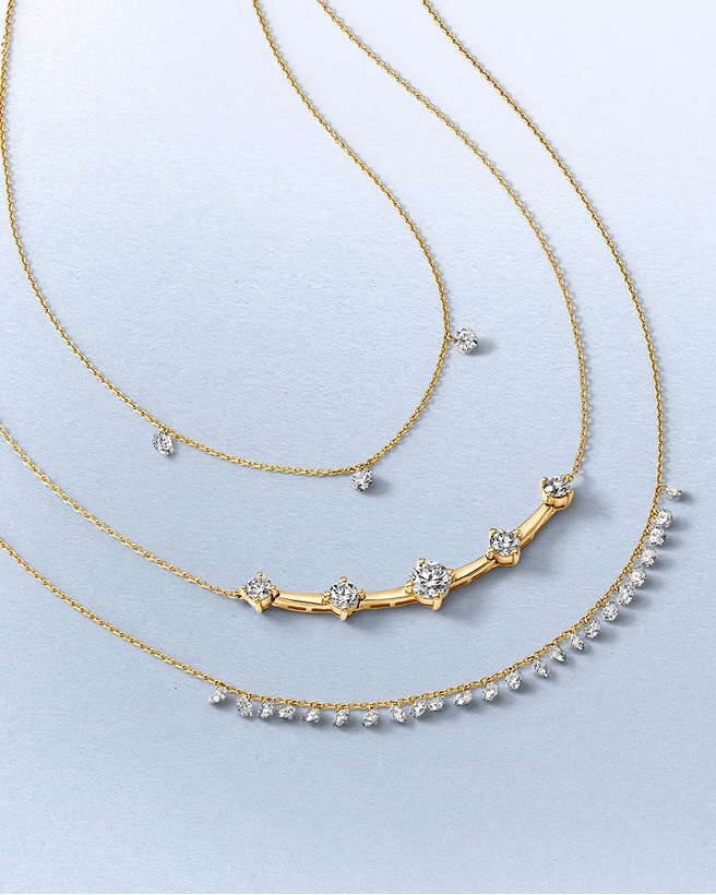 Diamond Infinity Necklace 1/4 ct tw 10K Yellow Gold 18
