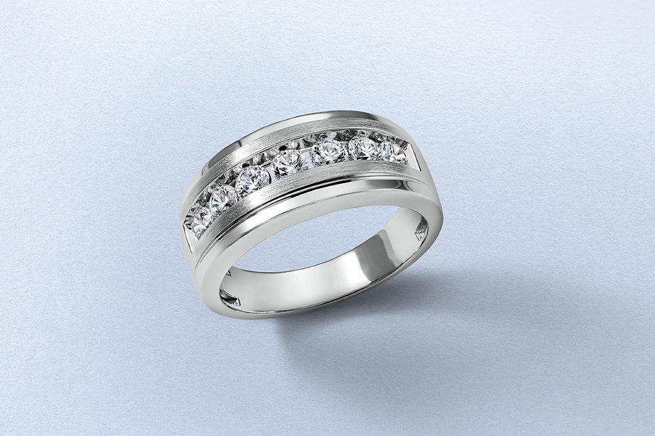 Platinum men's band from KAY
