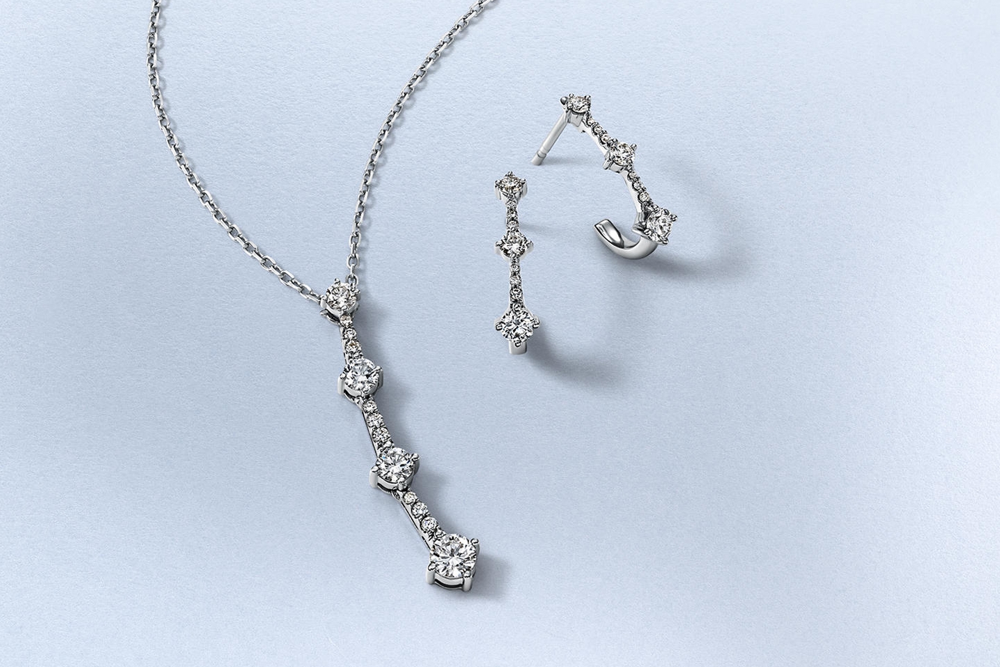 Diamond necklace and earrings from KAY