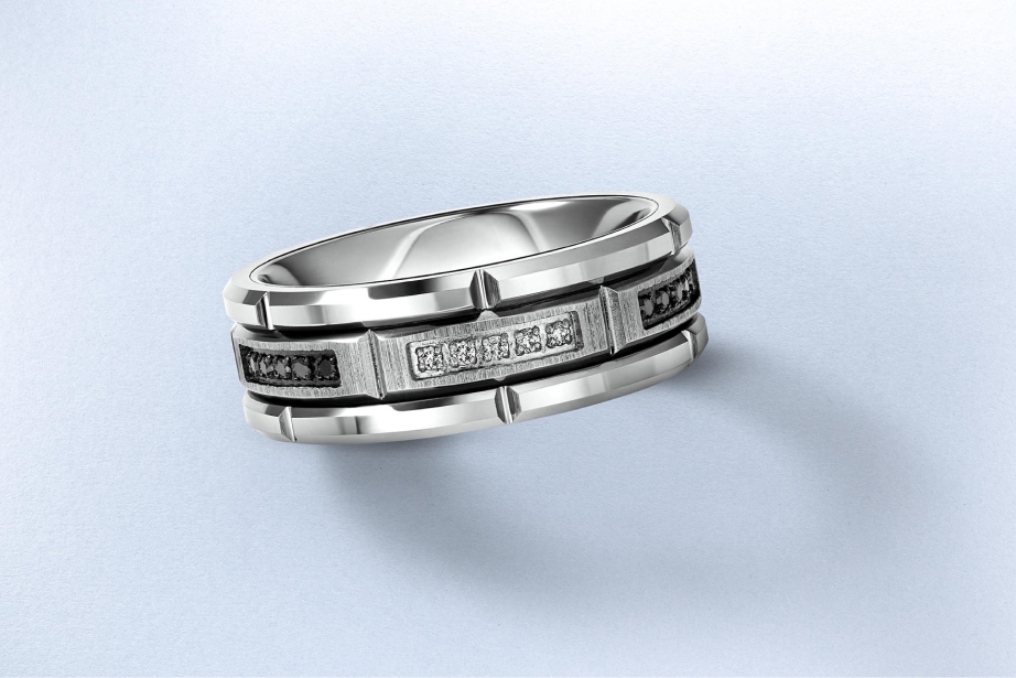 Men's alternative metal wedding ring