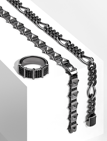 Shop men's black jewelry