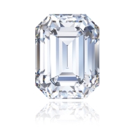 Loose emerald cut diamond