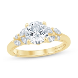 Monique Lhuillier yellow gold engagement ring