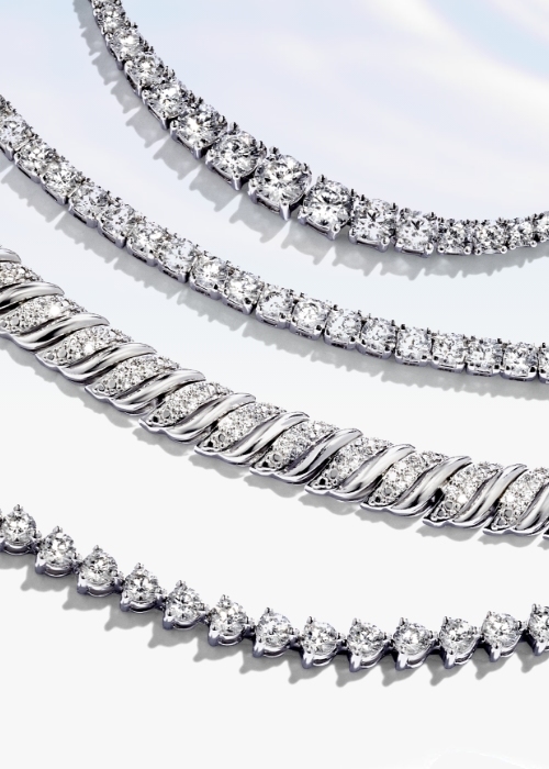 Diamond tennis necklaces