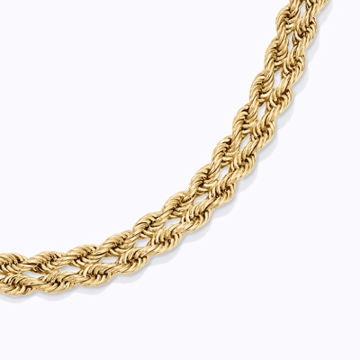 Gold rope bracelet