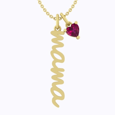 Image of gold mama nameplate necklace