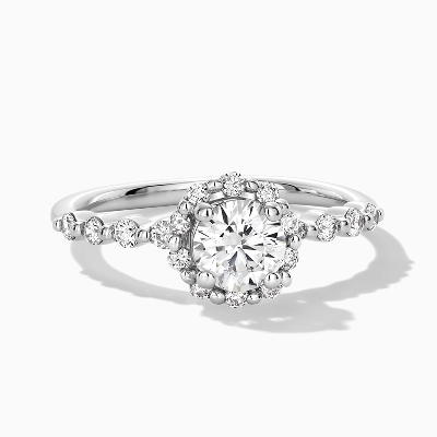 Image of white gold round engagement ring