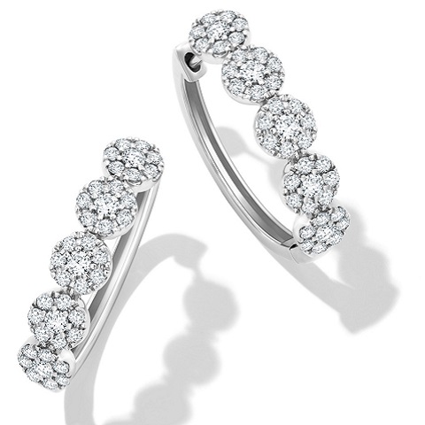 Diamond hoop earrings