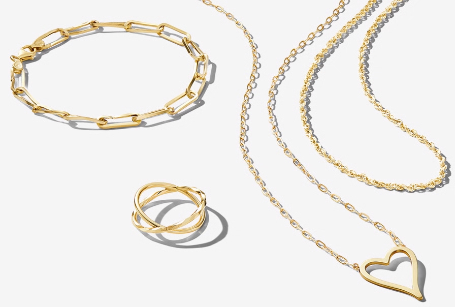 Yellow gold jewelry