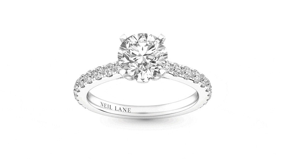 Kay Jewelers 14k White Gold Double Halo Round Diamond Engagement Ring sz6 |  eBay
