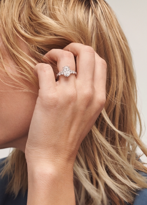 Elongated Center Engagement Rings