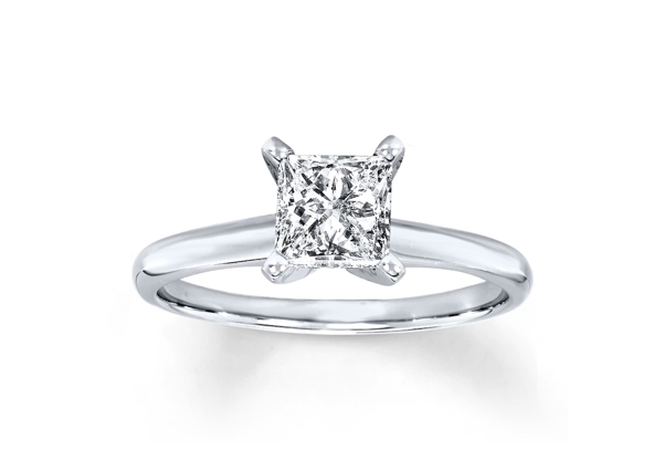 Princess-cut solitaire