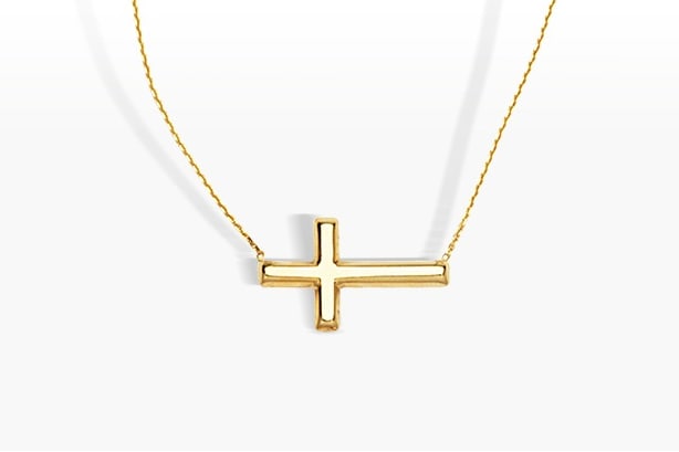 Gold cross necklace