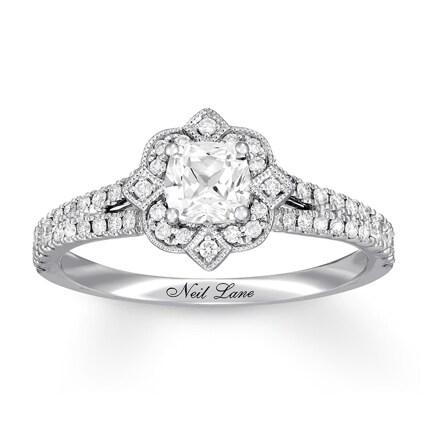 Image of unique cushion cut rings