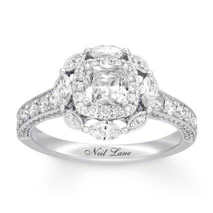Image of vintage cushion cut ring