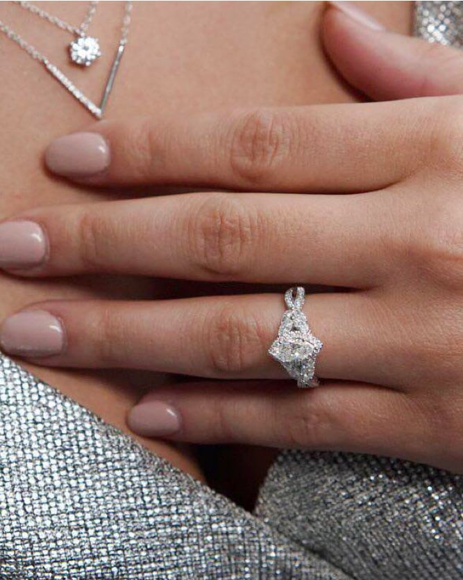 Marquise diamond engagement ring