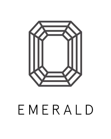 Loose emerald cut diamond graphic