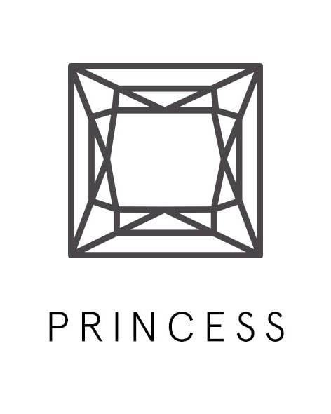 Princess cut loose diamond graphic