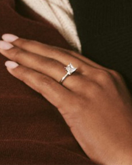Image of woman wearing diamond ring, watch, and bracelet