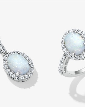 Image of opal necklace and ring