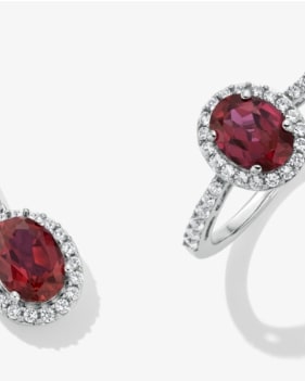 Image of ruby necklace and ring