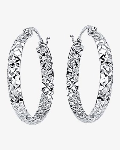 White gold earrings