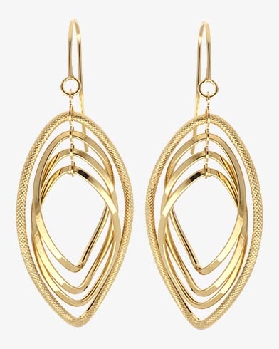 Yellow gold earrings