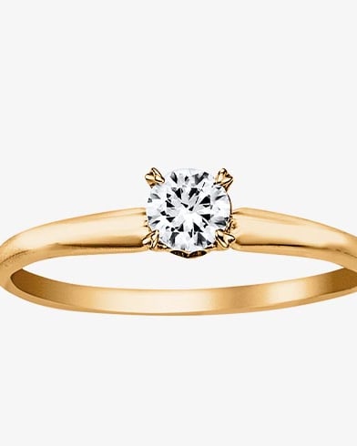 Yellow gold engagement ring