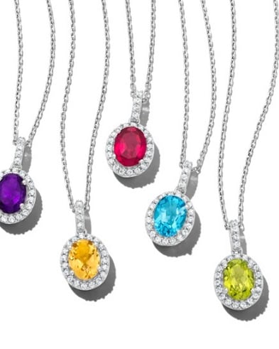 Birthstone necklaces