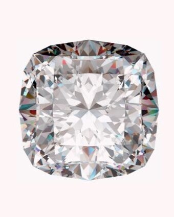 Close up of cushion cut diamond