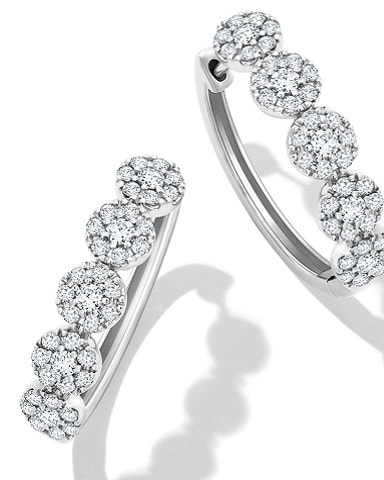 Diamond hoop earrings